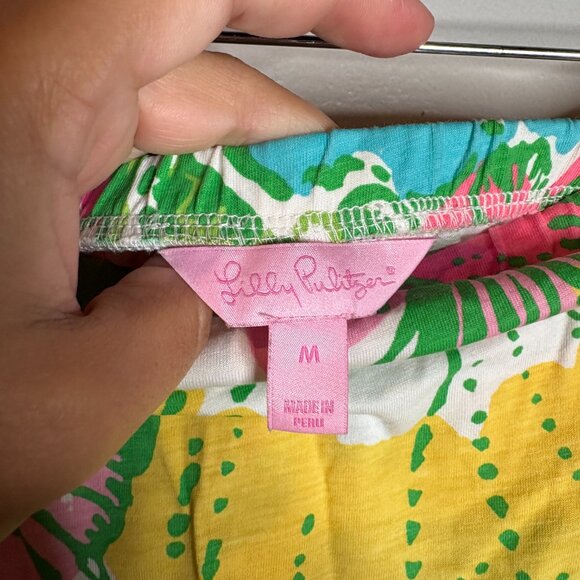 Lilly Pulitzer Strapless Lucy Romper Shorely Blue Big Flirt Floral - Picture 4 of 7